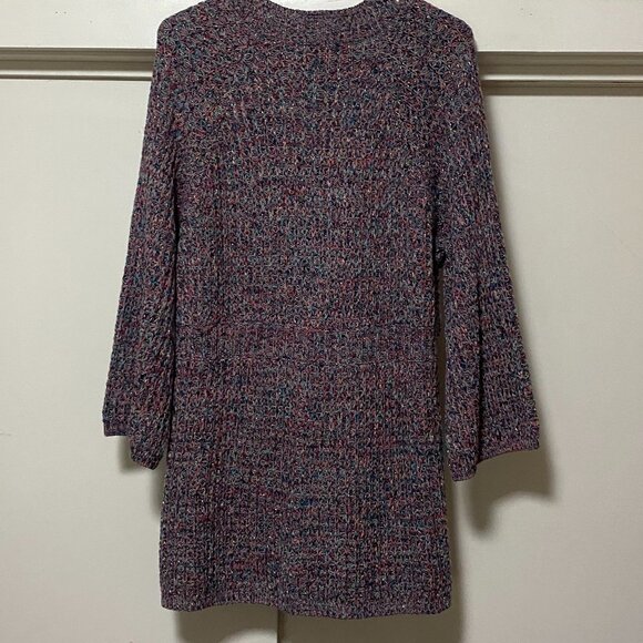 NWT - Style & Co. long sleeve multicolored button-down sweater coat, size XL - Picture 8 of 12